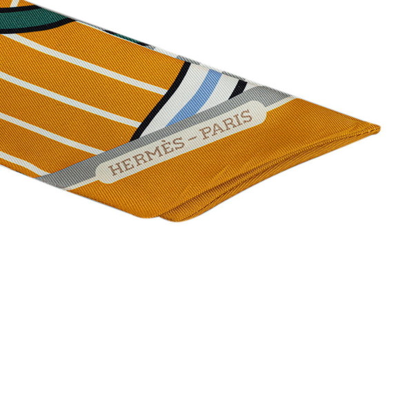 Hermes Twilly All-Over Pattern Scarf Canvas Scarf 222-43970 in Good condition - Picture 4 of 7